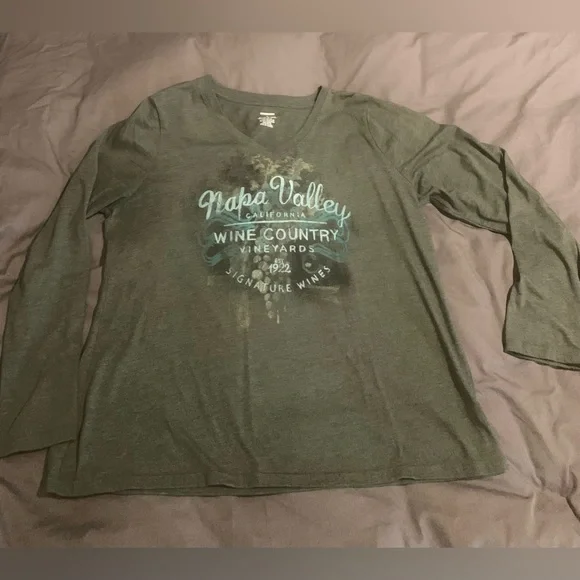 Wine-Theme Long Sleeve T-Shirt Lot of 2 Size XL - Picture 14 of 14